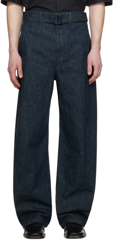 Photo: LEMAIRE Indigo Twisted Belted Jeans