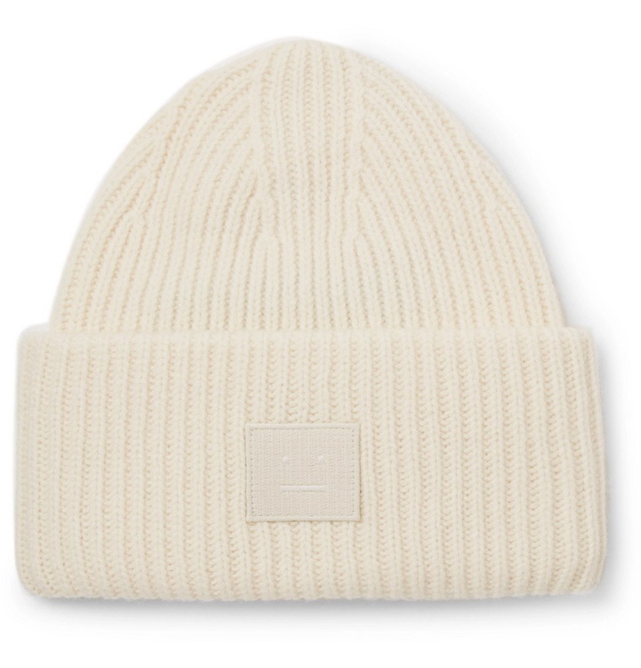 Photo: Acne Studios - Ribbed Wool Beanie - Men - White