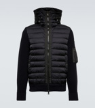 Moncler - Down-paneled wool-blend jacket