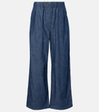 Jil Sander Cotton chambray wide-leg pants