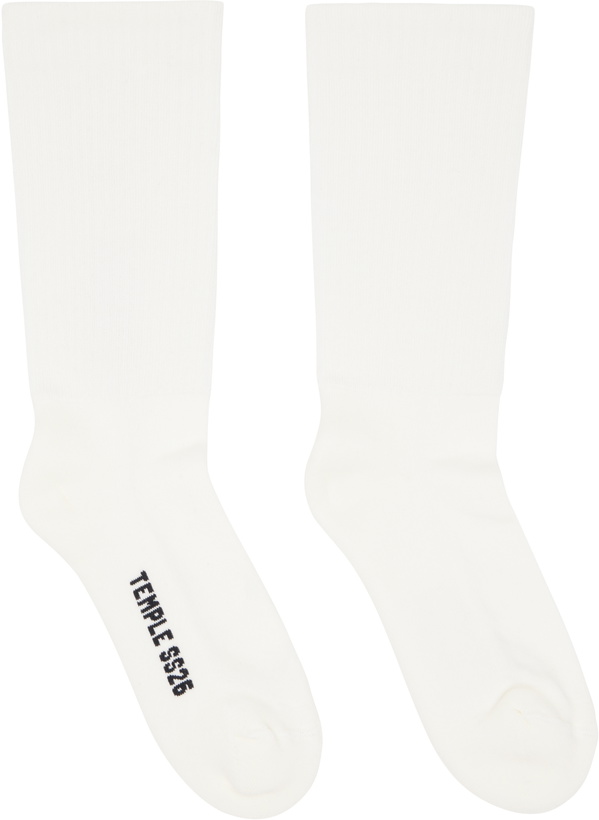 Photo: Rick Owens Off-White Temple Mid Calf Socks