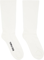 Rick Owens Off-White Temple Mid Calf Socks