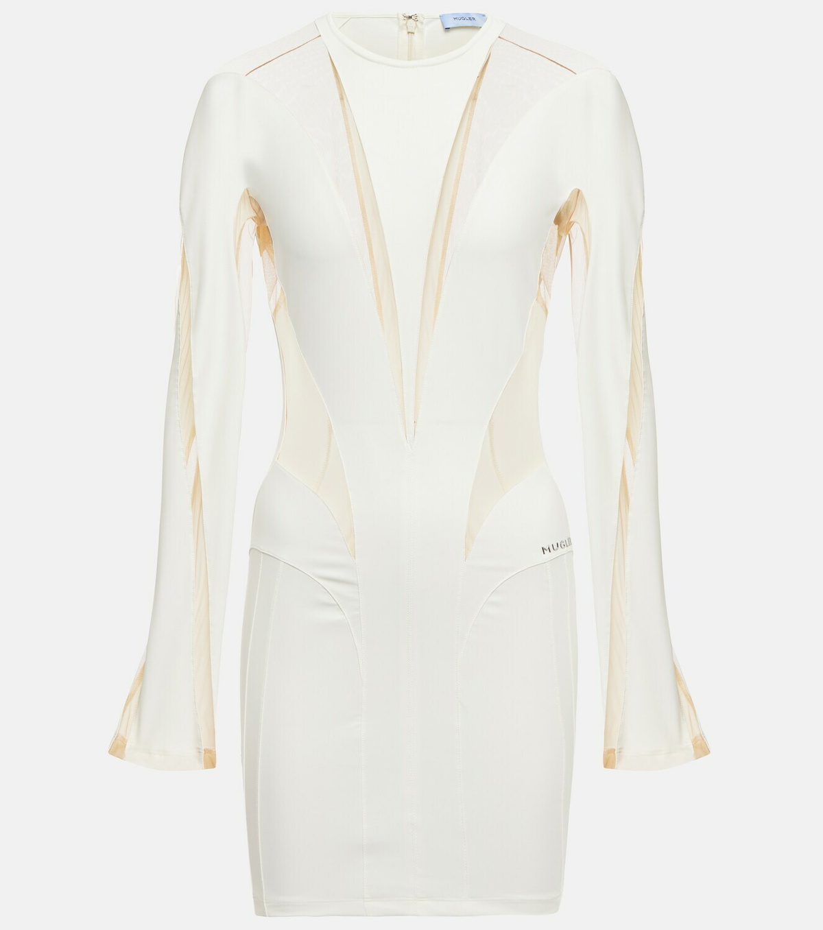 MUGLER ASYMMETRICAL OMBRE MINIDRESS