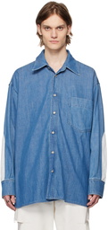 MM6 Maison Margiela Blue Oversized Denim Shirt