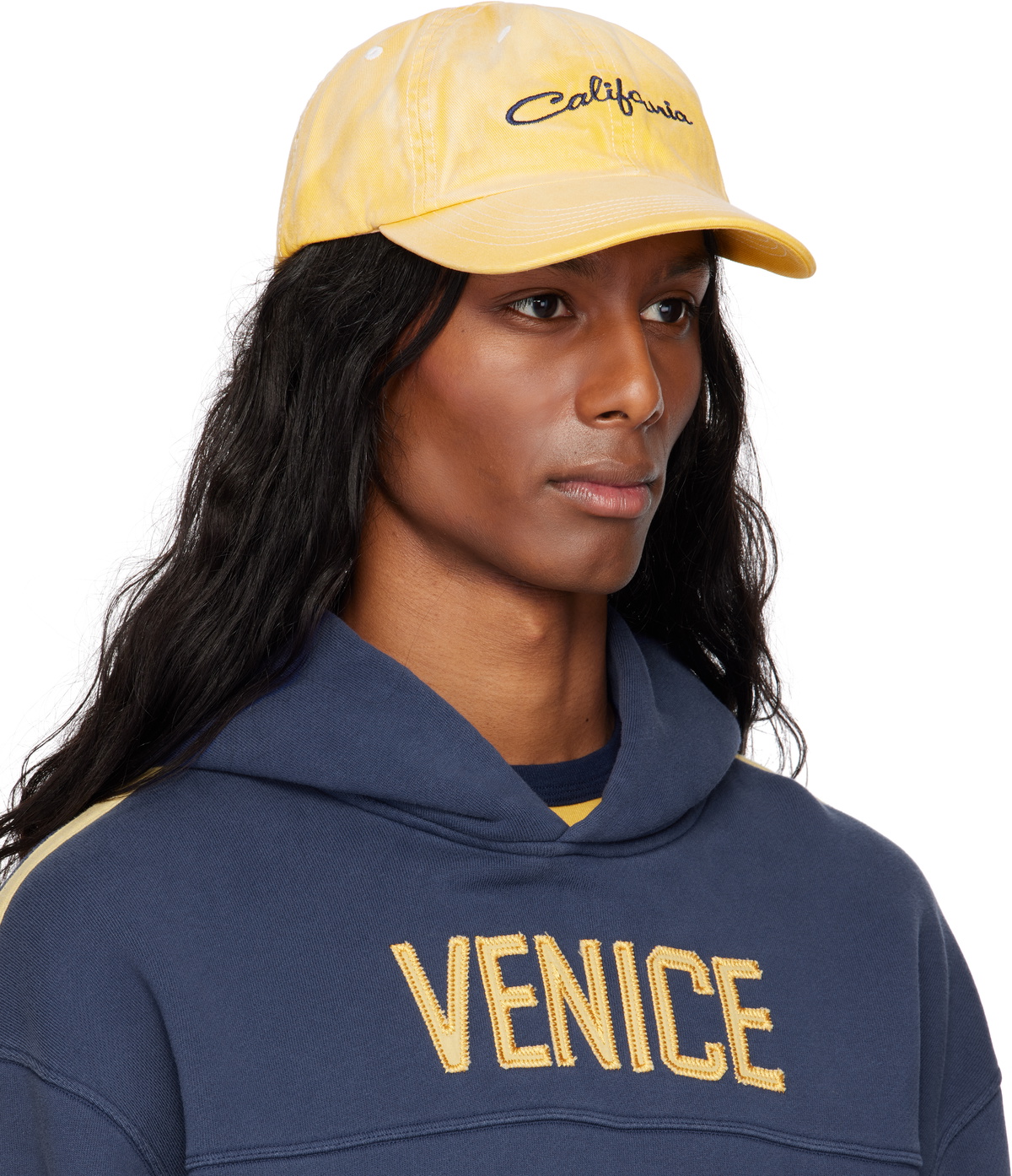 ERL Yellow 'California' Embroidered Cap ERL
