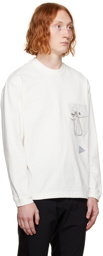 and wander Off-White Pocket Long Sleeve T-Shirt