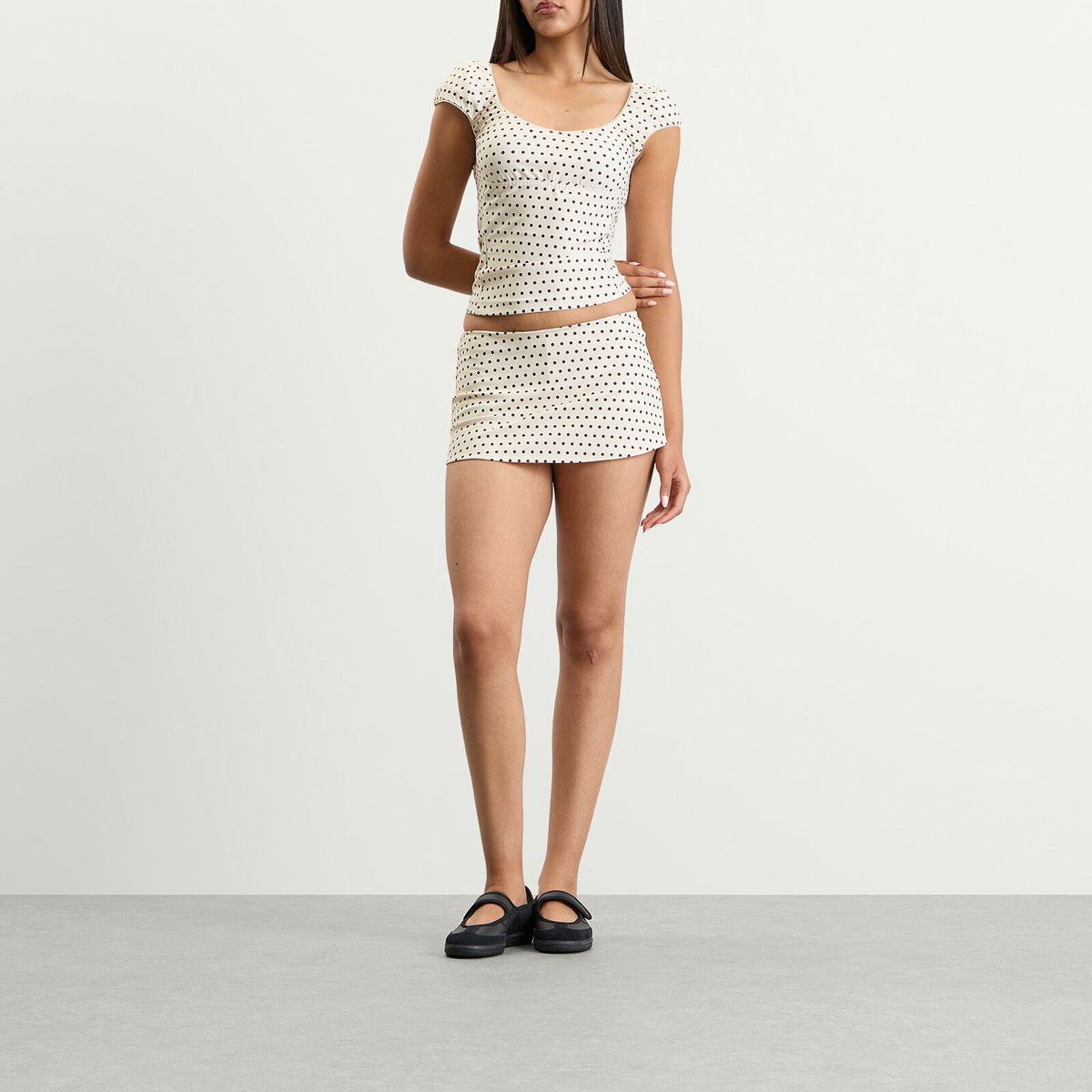 Many Many Clothes Women's The Isla Top in Cream Polka