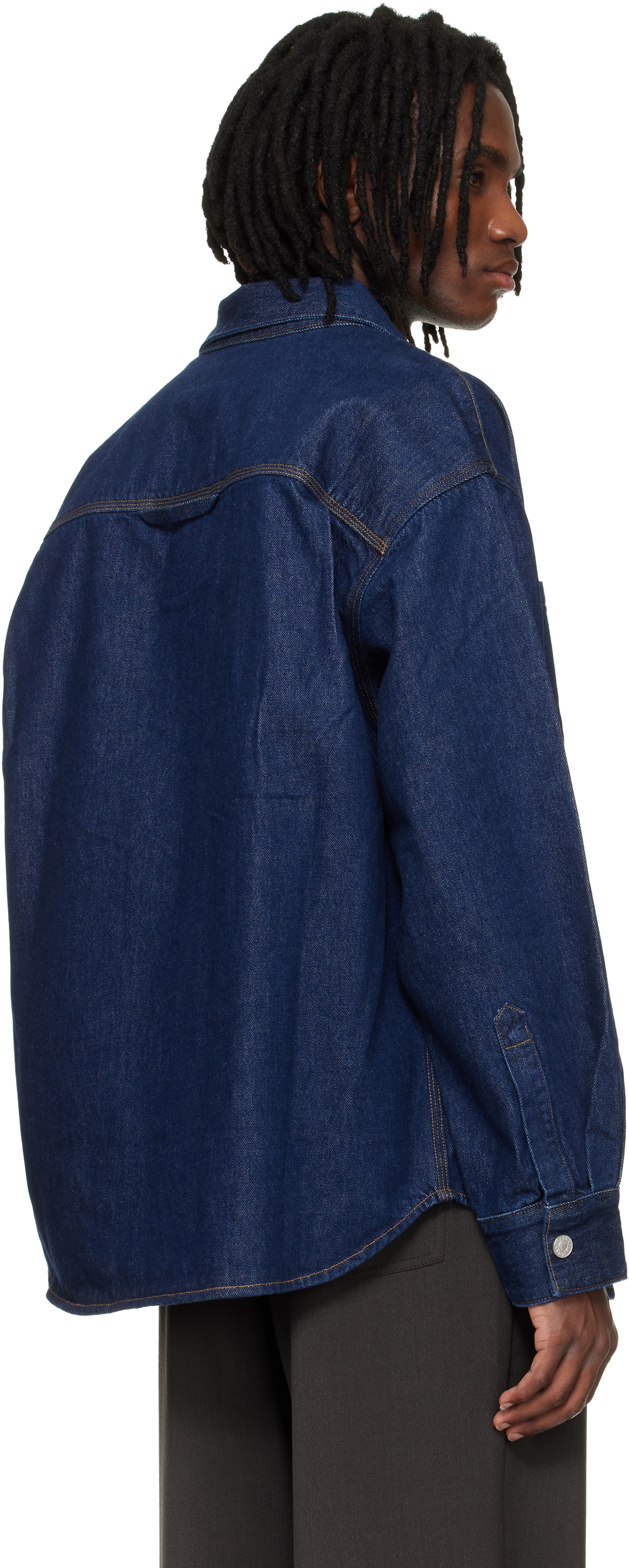 AGOLDE Navy Atticus Denim Shirt