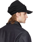 Y's For Men Black Drape Cap