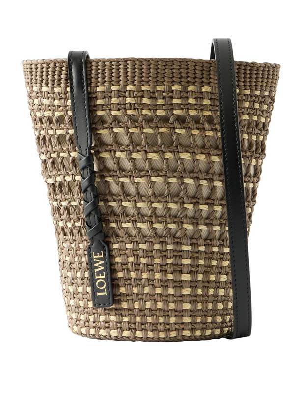 Photo: LOEWE - Paula's Ibiza Braid Leather-Trimmed Raffia Shoulder Bag