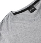 Hugo Boss - Slim-Fit Logo-Embroidered Stretch Cotton-Jersey T-Shirt - Gray