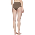 Her Line Brown Classic High-Waist Bikini Briefs