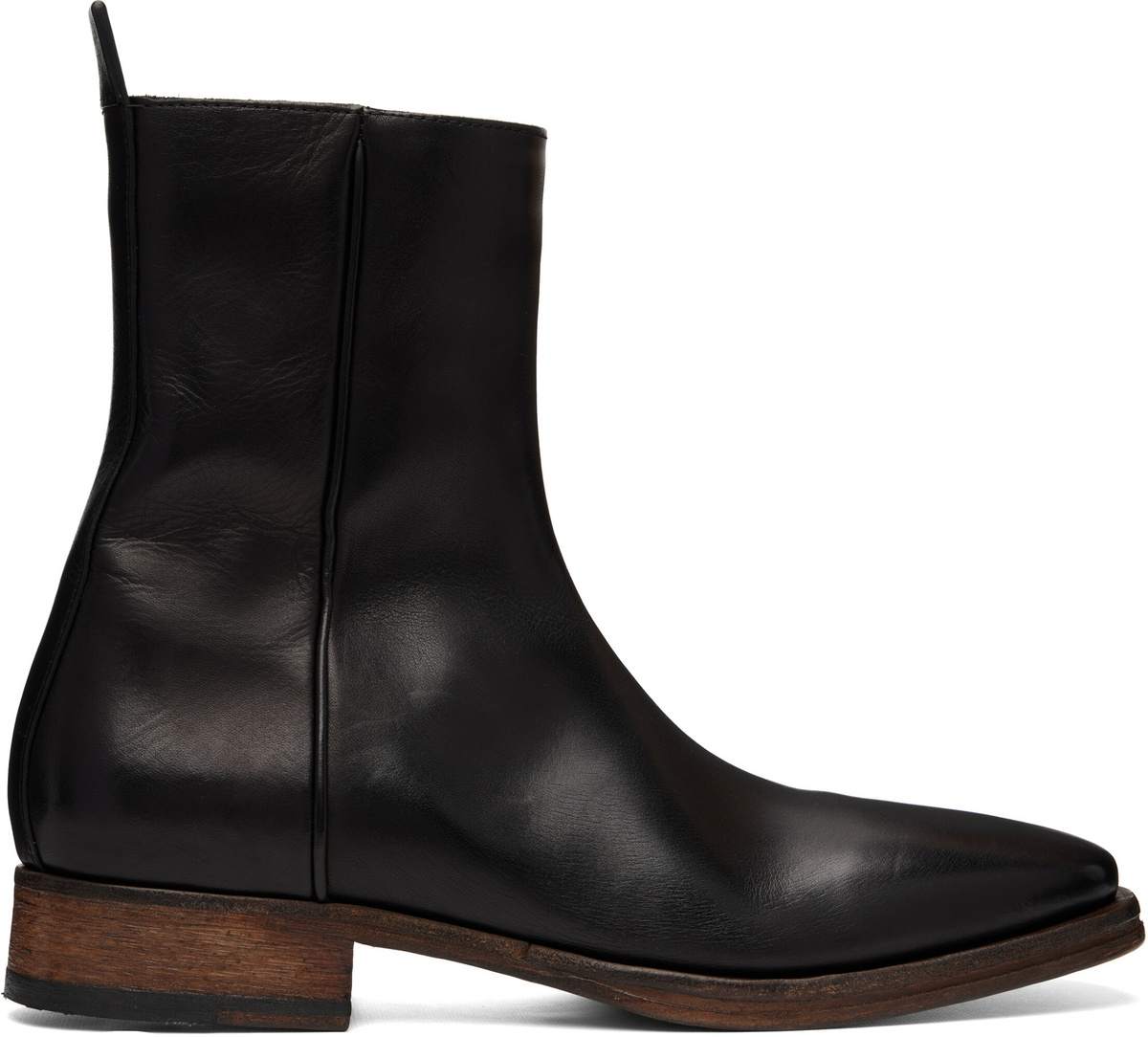 Acne Studios Black Leather Ankle Boots