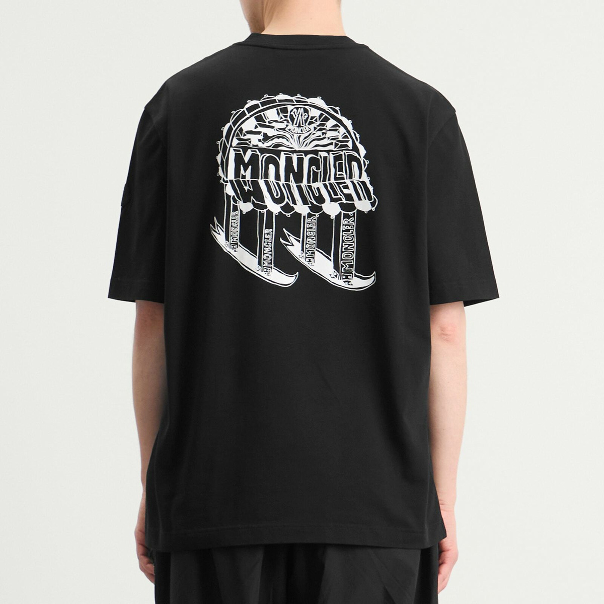 Moncler Men's Back Graphic T-Shirt in Black Moncler