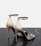 Gucci Crystal-embellished satin sandals