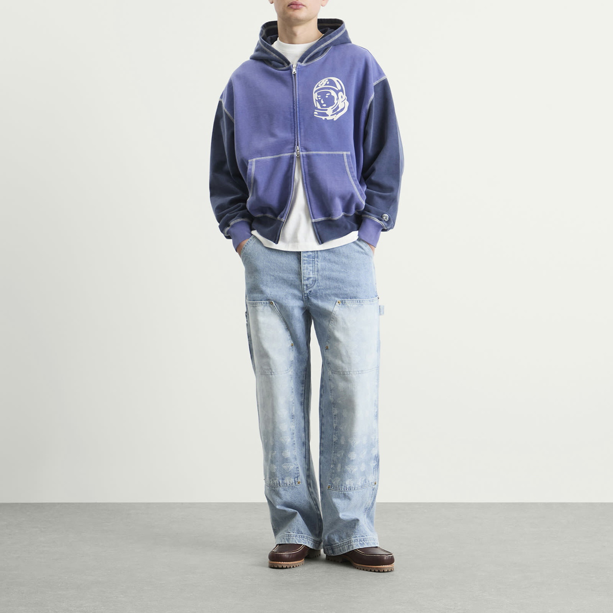 Billionaire Boys Club Men's Diamonds & Dollars Denim Pant in Light Wash Blue