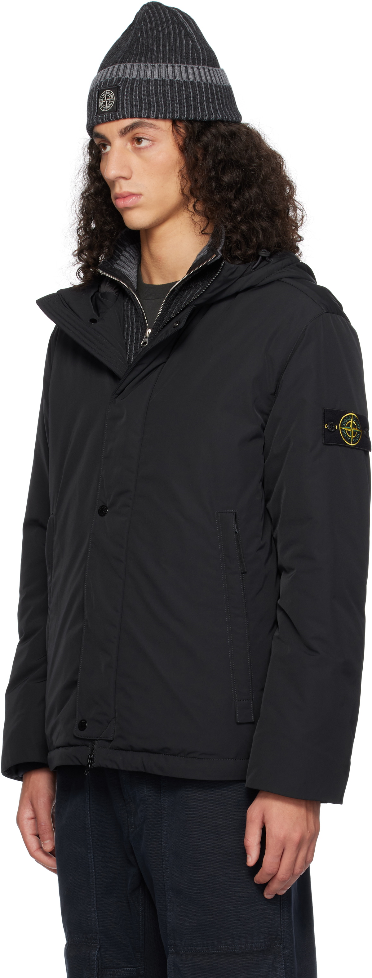 Stone Island Black 43426 Micro Twill Jacket