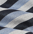 Ermenegildo Zegna - 8cm Striped Linen and Silk-Blend Tie - Blue