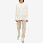Stylerunner Women's Double Kick Long Sleeve Top in Soft White