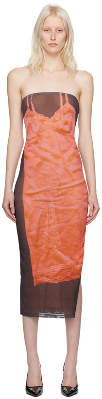 Photo: Miaou Pink & Brown Lila Midi Dress
