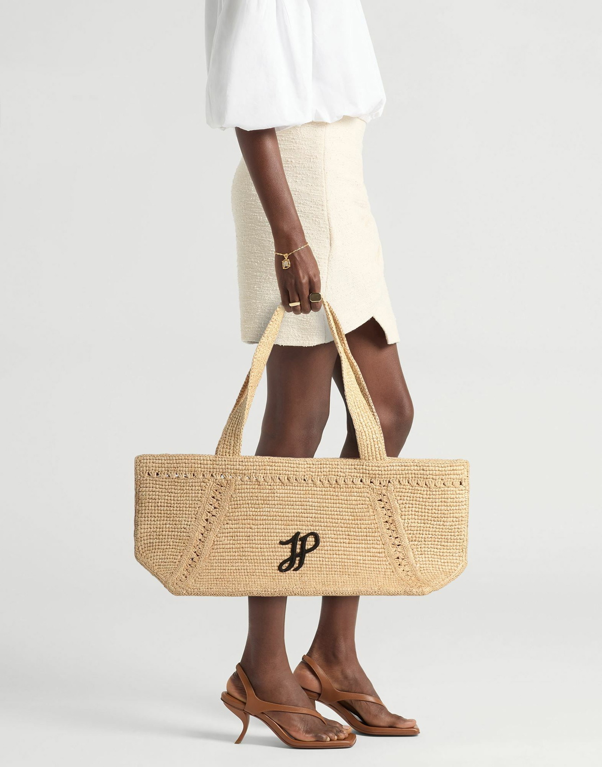 Patou Womens Shoulder bag in Beige