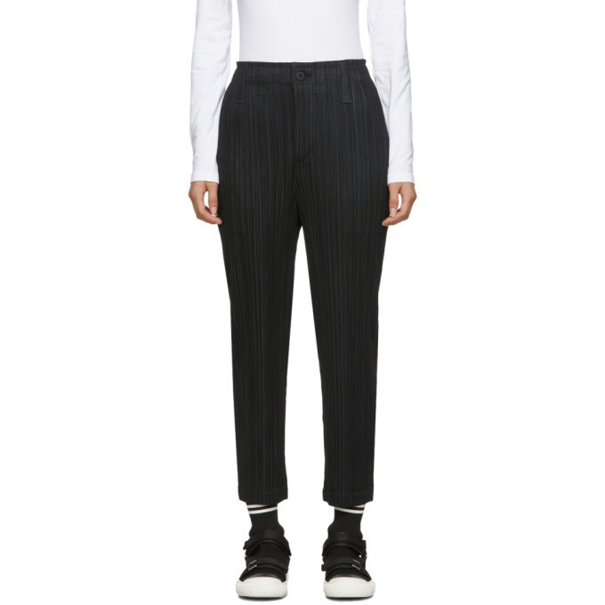 Photo: Pleats Please Issey Miyake Black Thicker Bottoms Trousers