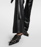 Acne Studios Leather lace-up mules