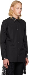 Alexander McQueen Black Eyelet Shirt