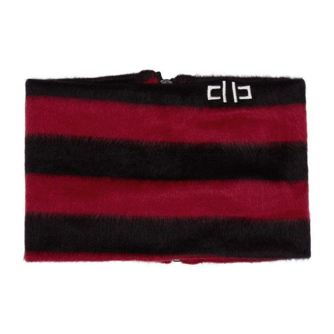 Photo: D by D Black and Red Striped Zip-Up Neck Warmer