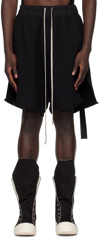 Photo: Rick Owens DRKSHDW Black Loose-Fit Shorts