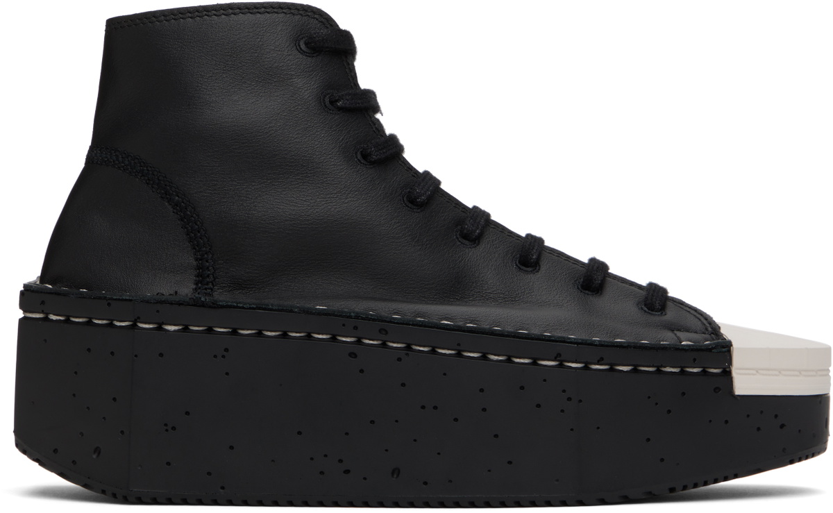 Y-3 Black Kyasu HI Leather Sneakers adidas Y-3 Kyasu Overboots in Black | SVD USA main image 4