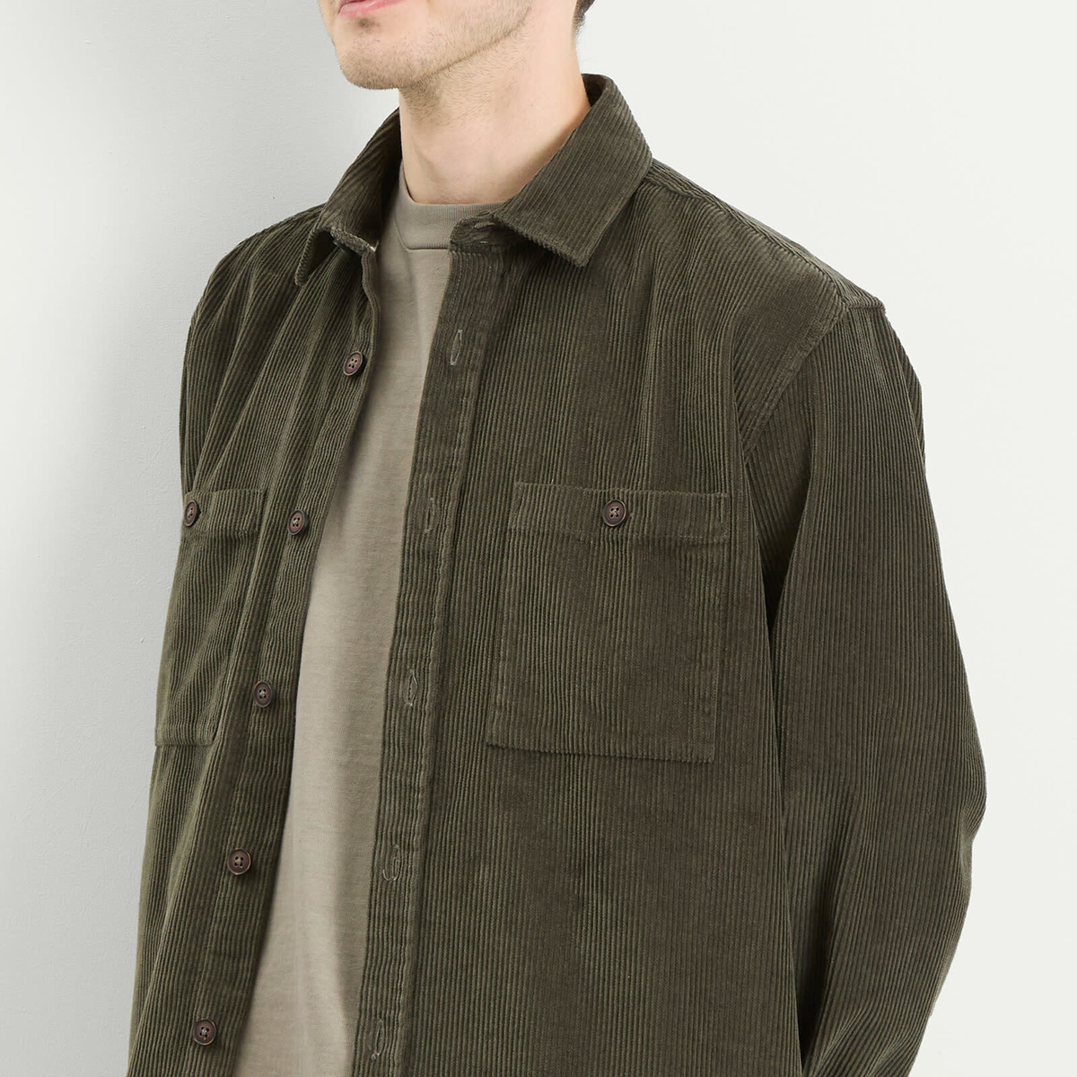 Armor-Lux Men's Corduroy Overshirt in Chimera