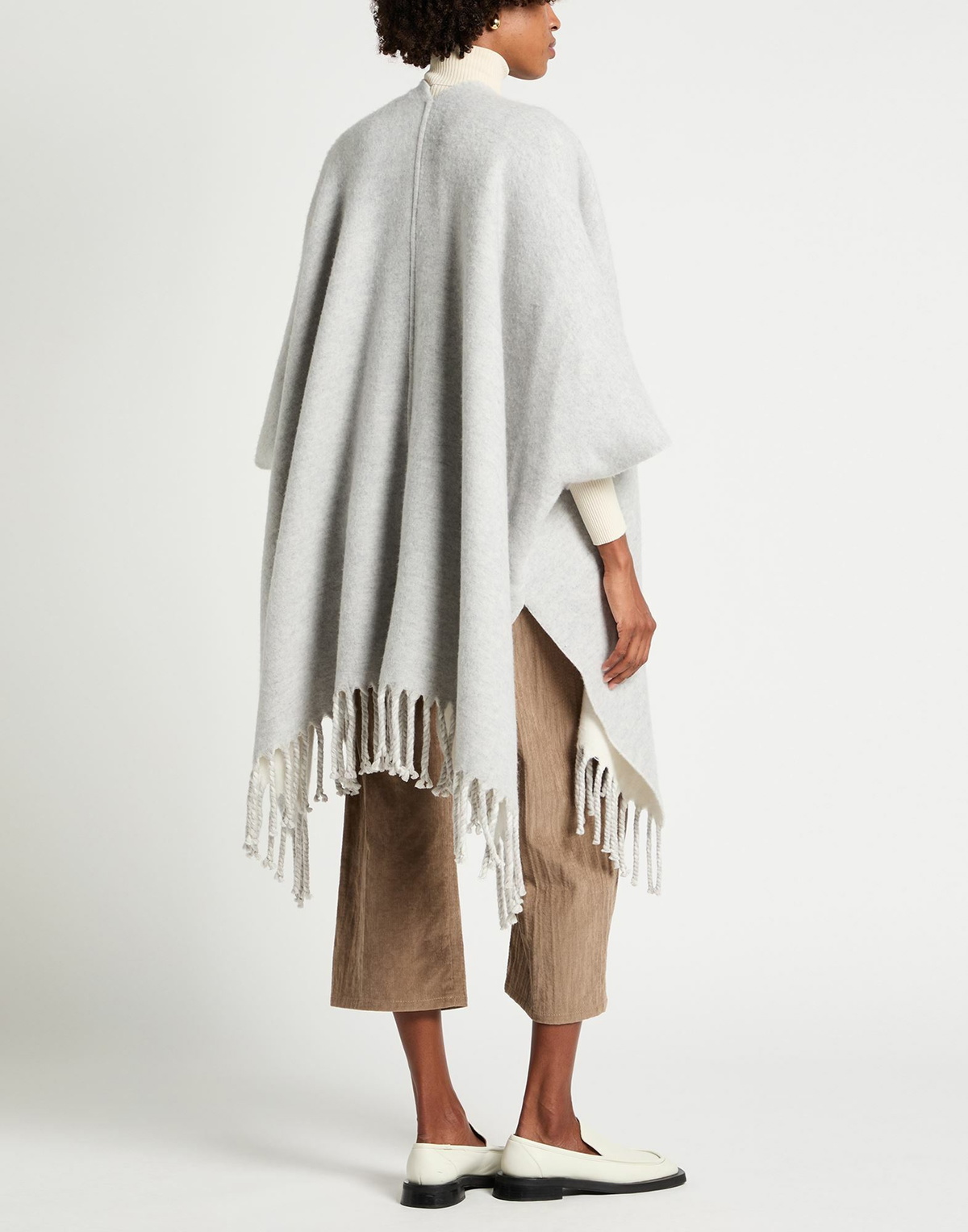 Brunello Cucinelli Womens Cape in Light grey