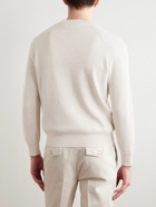 Brunello Cucinelli - Ribbed Cotton Sweater - Neutrals