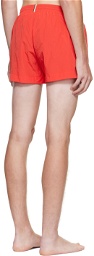 BOSS Red Crinkled Swim Shorts