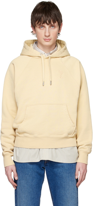 Photo: AMI Paris Beige Ami de Cœur Hoodie