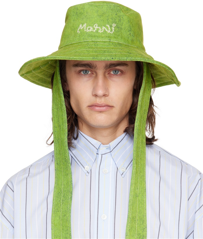 Photo: Marni Green Marble Dyed Bleached Bucket Hat