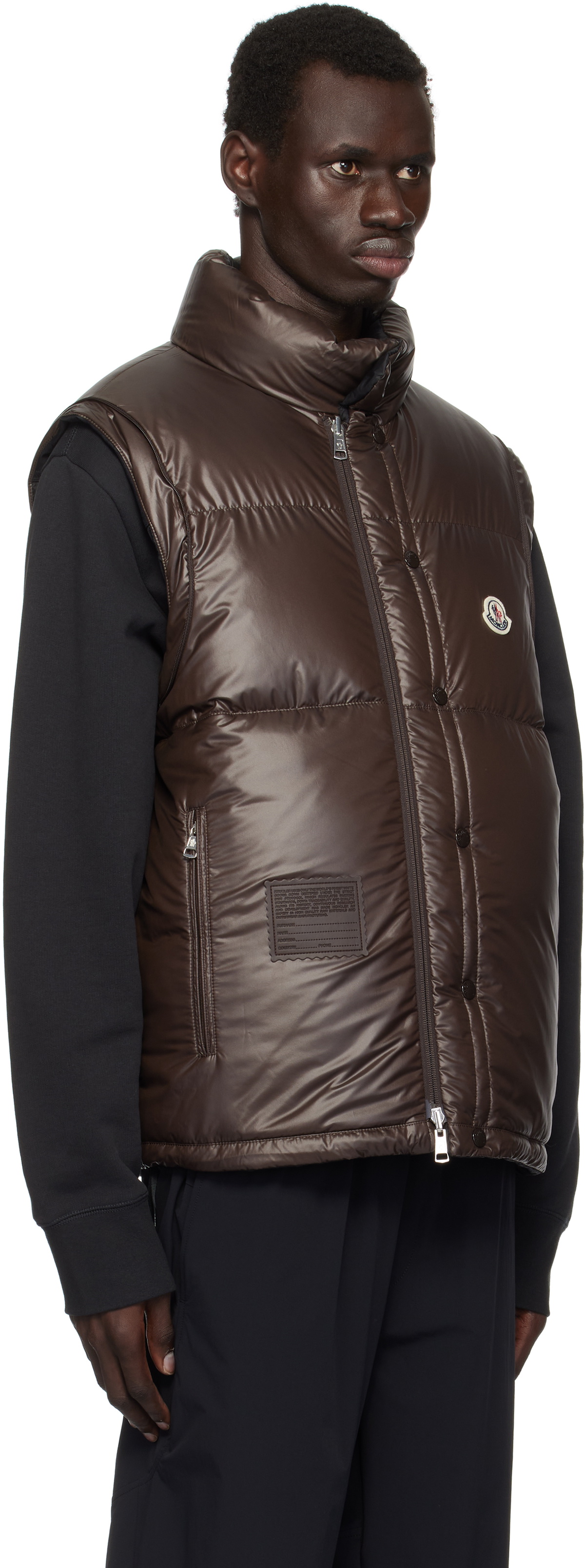 JUN MONCLER ブラウン バルトロメ ダウンベスト Moncler Brown & Black Verone Short Reversible Down Jacket Moncler