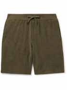 Ralph Lauren Purple label - Riviera Straight-Leg Cotton-Terry Drawstring Shorts - Green