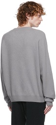 Frenckenberger Grey Cashmere R-Neck Sweater