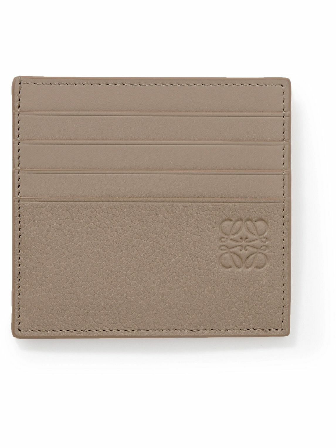 Loewe - Logo-Debossed Full-Grain Leather Cardholder Loewe