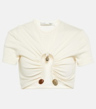 Christopher Esber - Embellished cutout cropped top