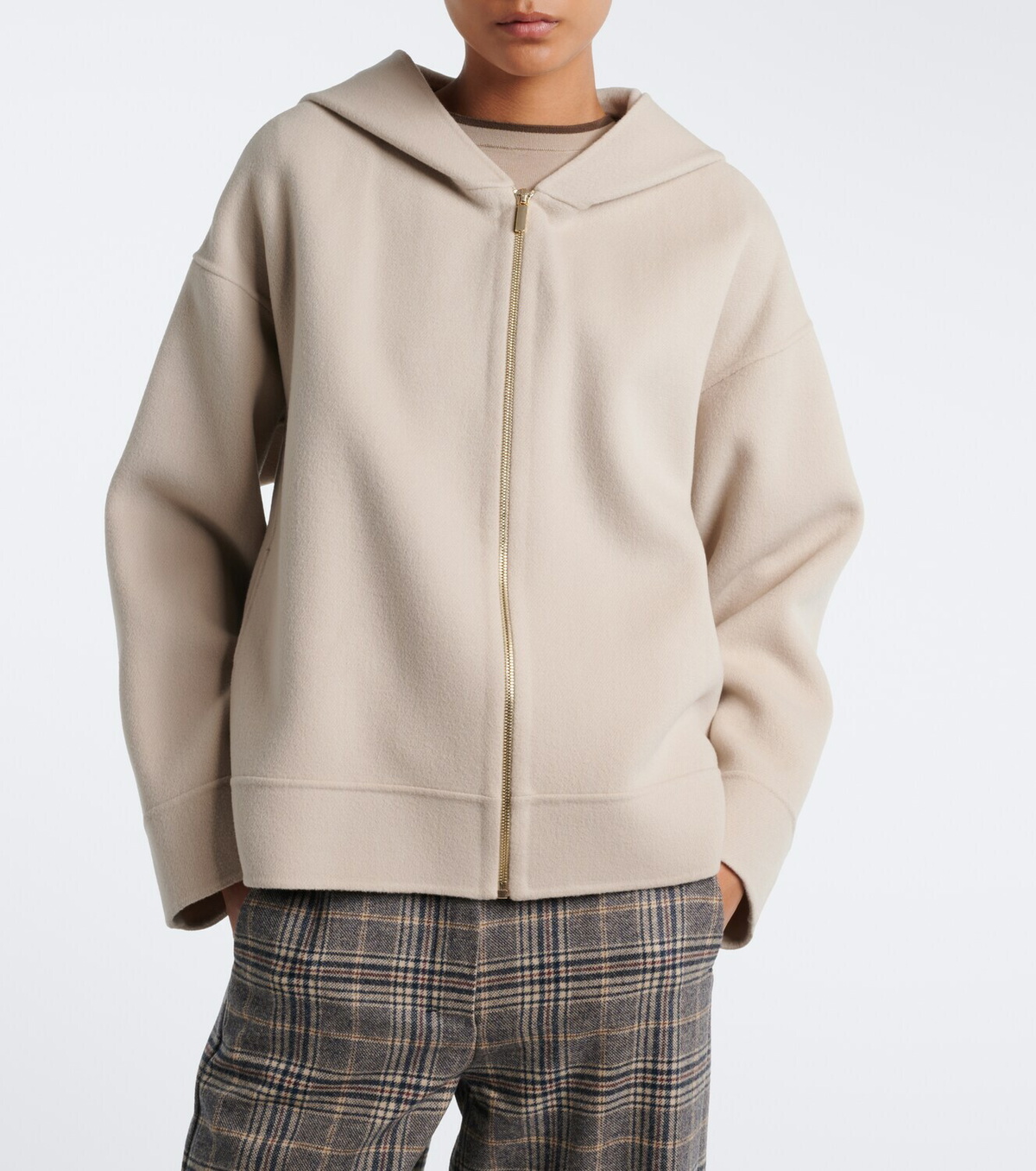 'S Max Mara Hooded virgin wool jacket