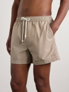 Zegna - Straight-Leg Mid-Length Swim Shorts - Neutrals