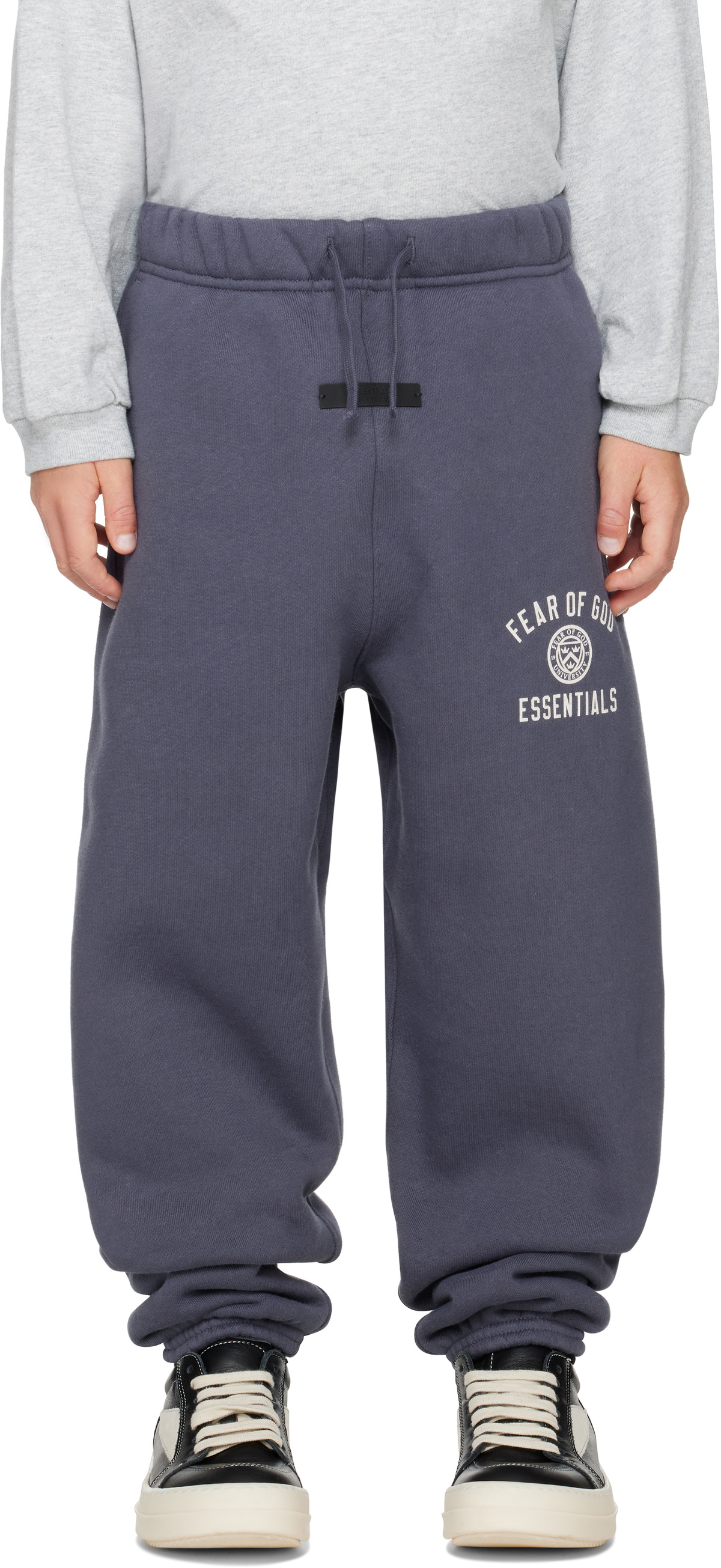 Fear of God ESSENTIALS Kids Navy Fleece Essential Sweatpants Fear