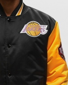 Mitchell & Ness Nba Primetime Heavyweight Satin Jacket Vintage Logo Los Angeles Lakers   Black/Yellow     College Jackets/Team Jackets   S