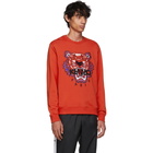 Kenzo Red Limited Edition Embroidered Tiger Sweatshirt