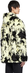 BLUEMARBLE Black & White Print Reversible Faux-Fur Jacket