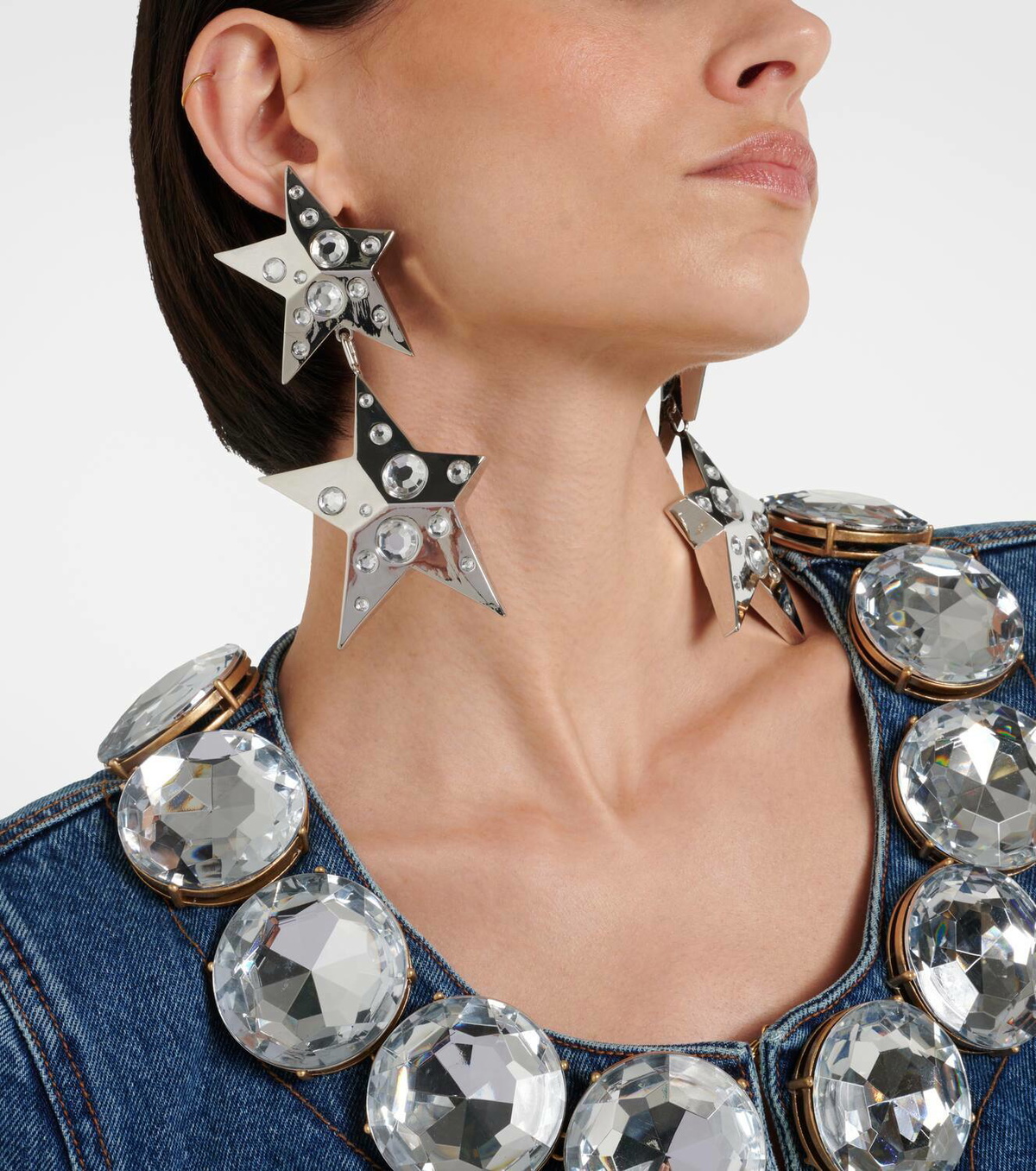 Area Crystal-embellished drop earrings