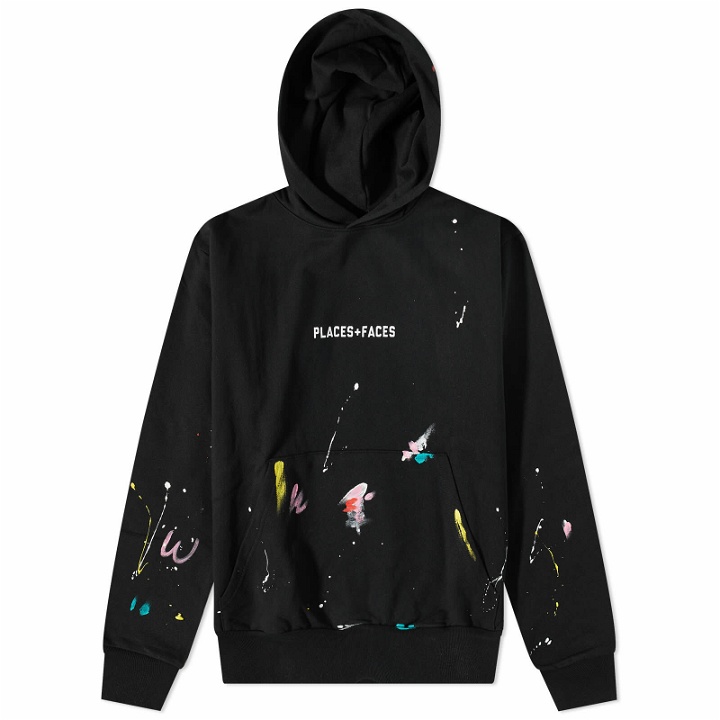 Photo: PLACES+FACES Paint Splat Hoody in Black